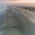 Survol de la plage de Quend au petit matin.