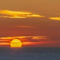 Coucher de soleil sur la mer depuis les falaises du cap Blanc-Nez