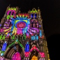 Spectacle son et lumière "Chroma" sur la cathédrale d'Amiens