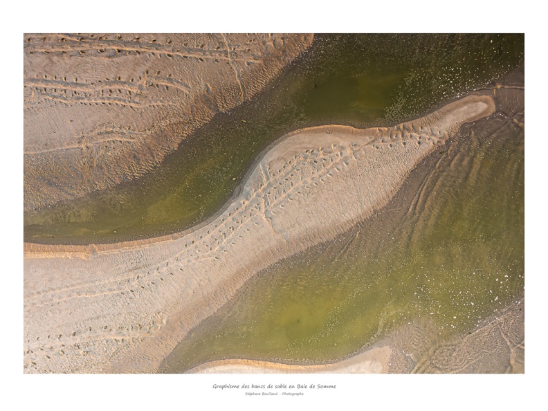 Graphisme des bancs de sable (vue aérienne)
