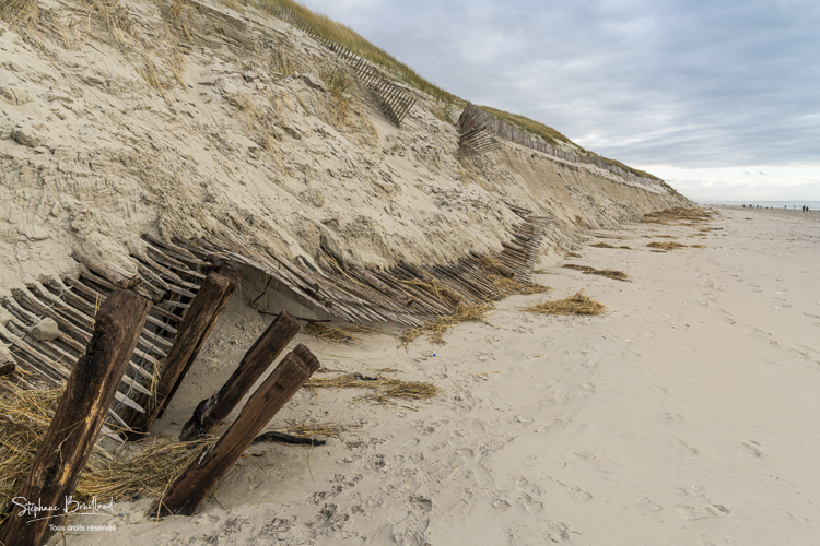 Erosion des dunes après les tempêtes